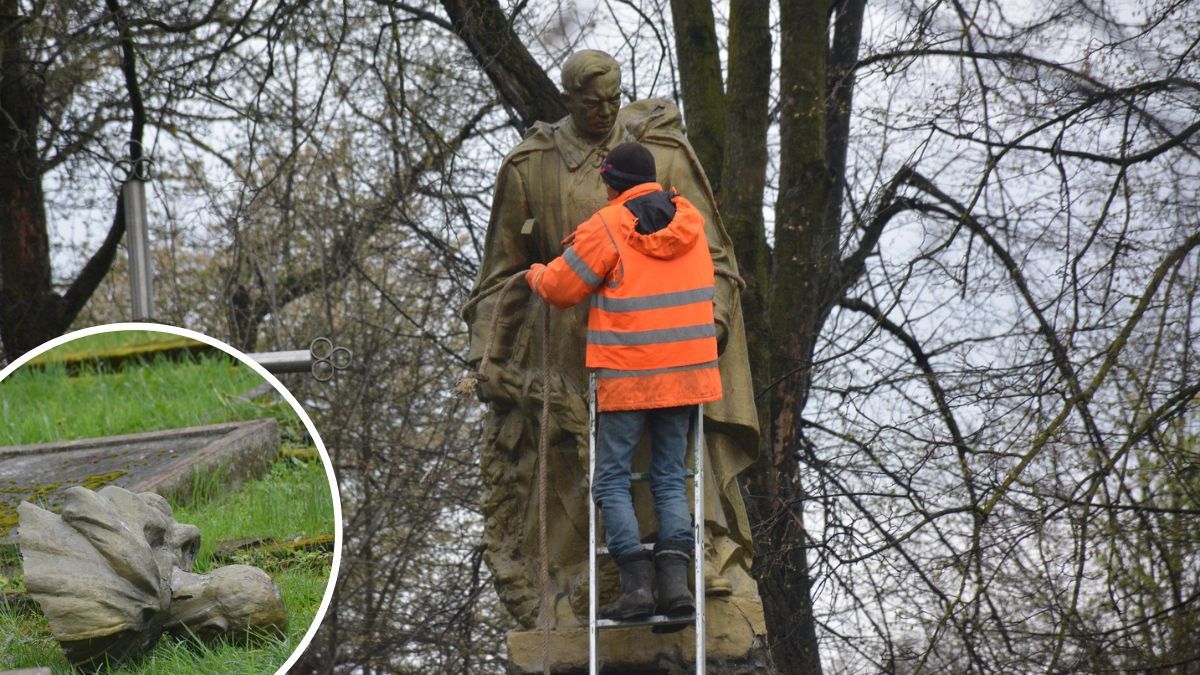 У Надвірній демонтували пам'ятник невідомому російському солдату