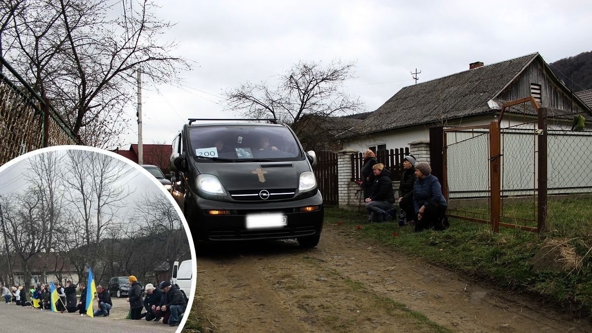 Делятинська громада зустріла загиблого воїна Назарія Гафійчука