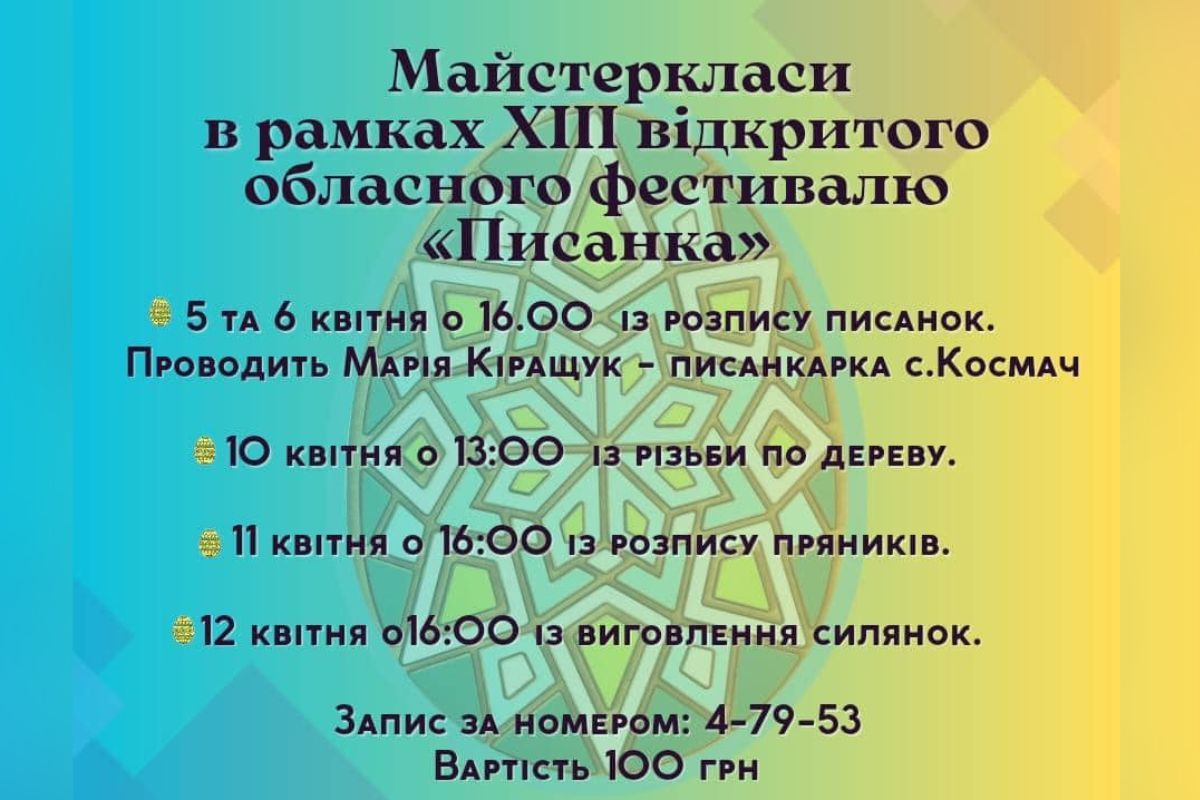 Безліч передвеликодніх майстер-класів підготували для коломиян та гостей міста 1