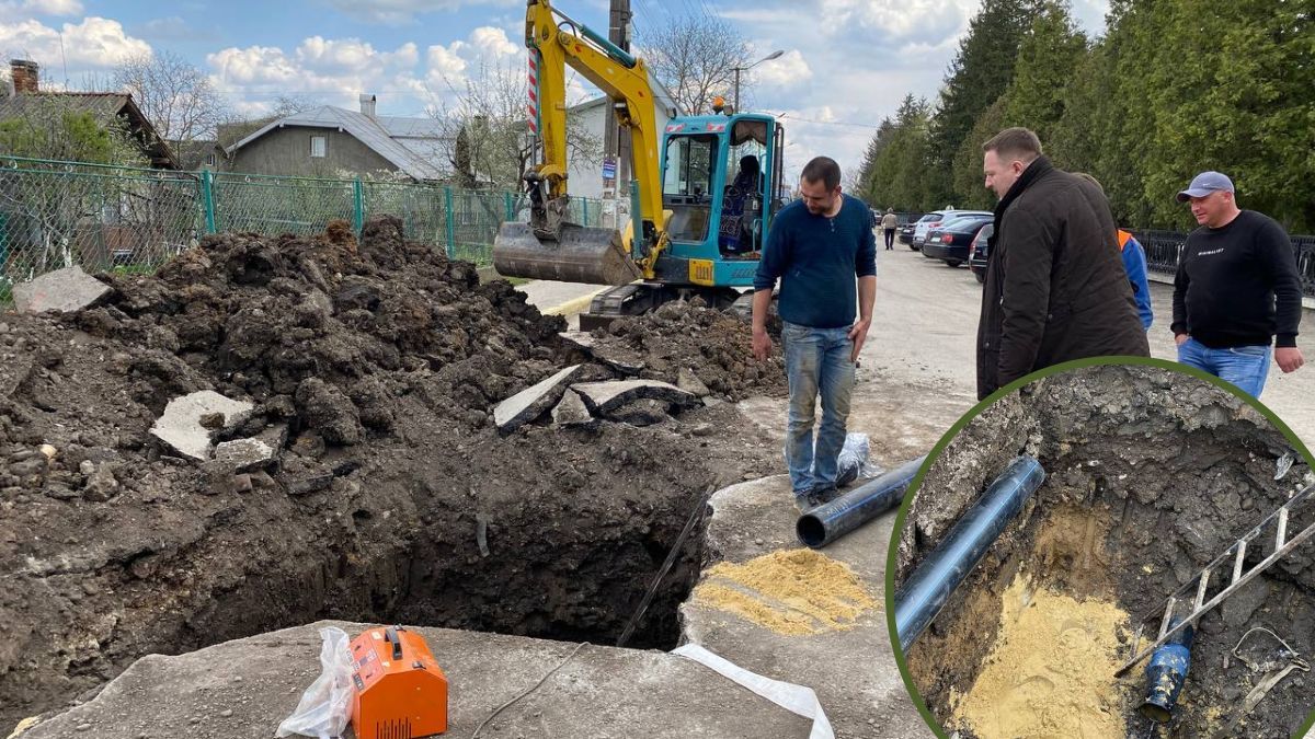 У Городенці на одній з вулиць замінюють водопровідну мережу