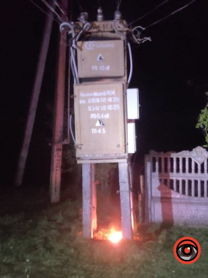 У Корничі загорівся трансформатор 1