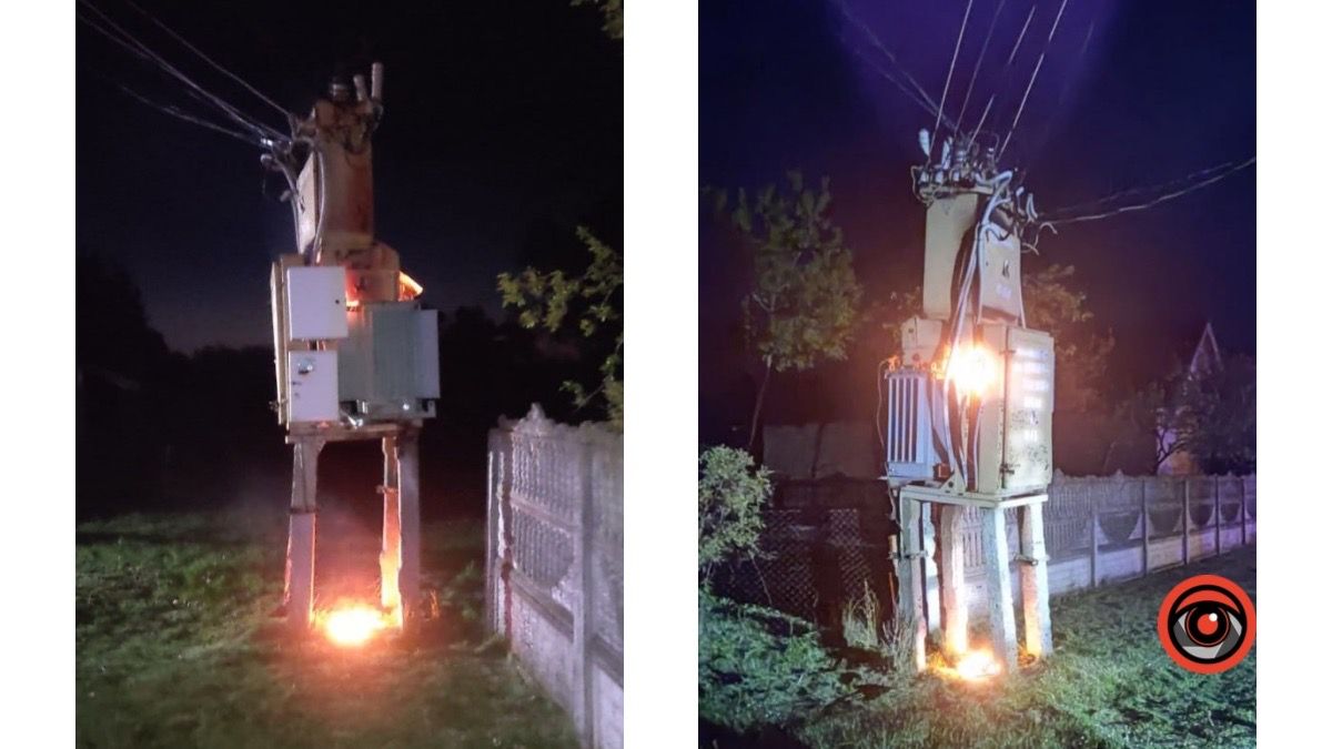 У Корничі загорівся трансформатор