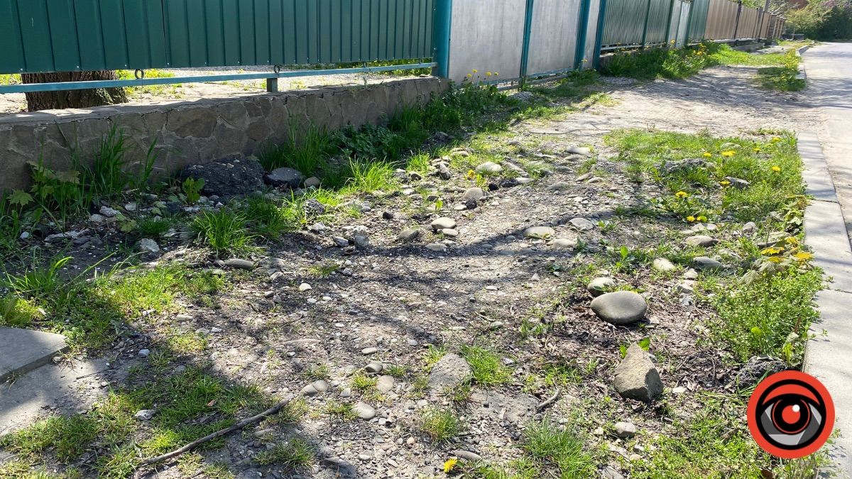Проблемна ділянка: мешканці вулиці Старицького просять відремонтувати шмат тротуару 7