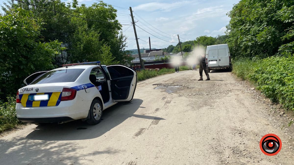 У приватному секторі Коломиї перекинувся навантажувач 2