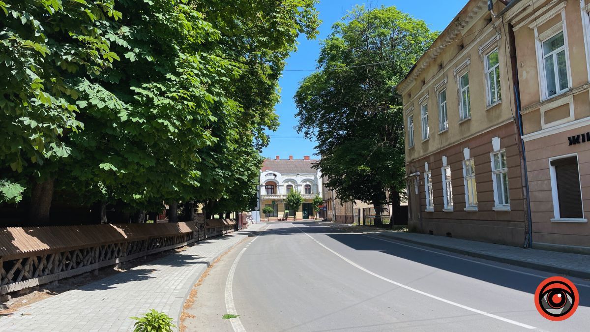 Рання весна 2023р.Вулиця Тараса Шевченка в Коломиї простягається від вулиці Театральної до проспекту Грушевського.