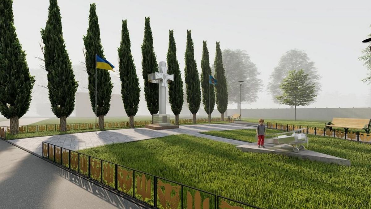 У міському парку Коломиї облаштовують Меморіал вшанування військовослужбовців Повітряних сил ЗСУ 1