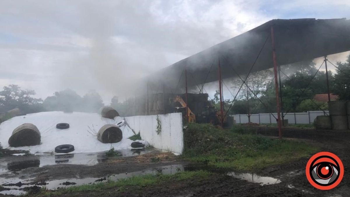 На Коломийщині палало сіно на фермі 2