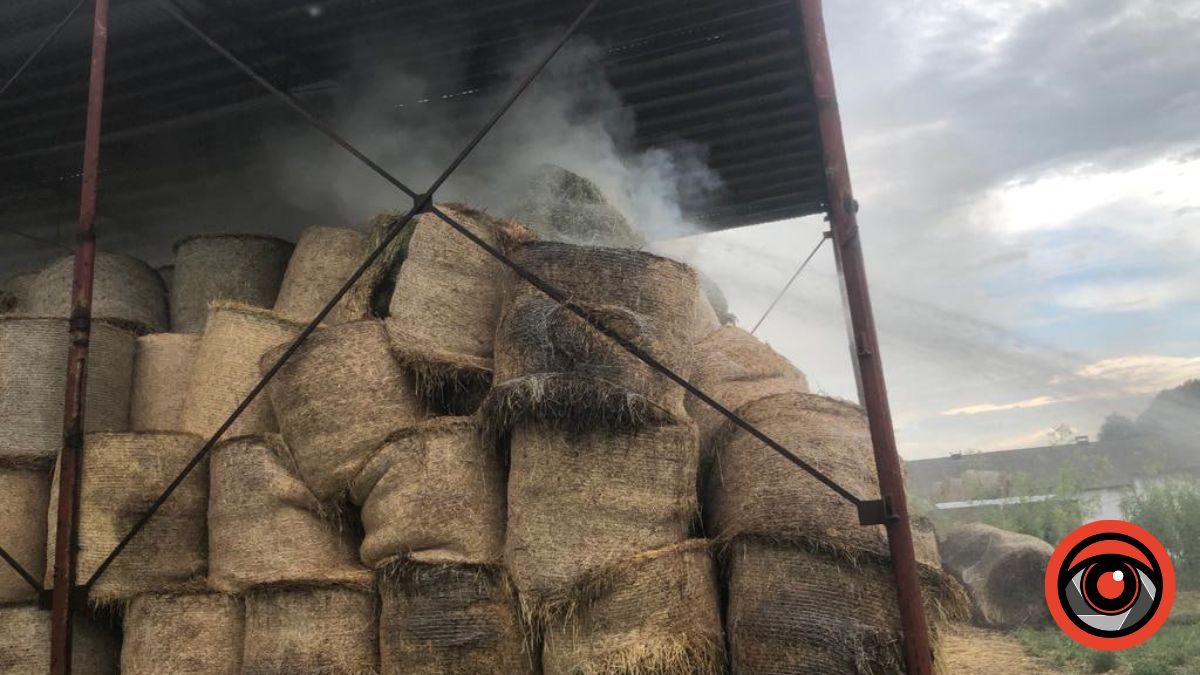 На Коломийщині палало сіно на фермі 1