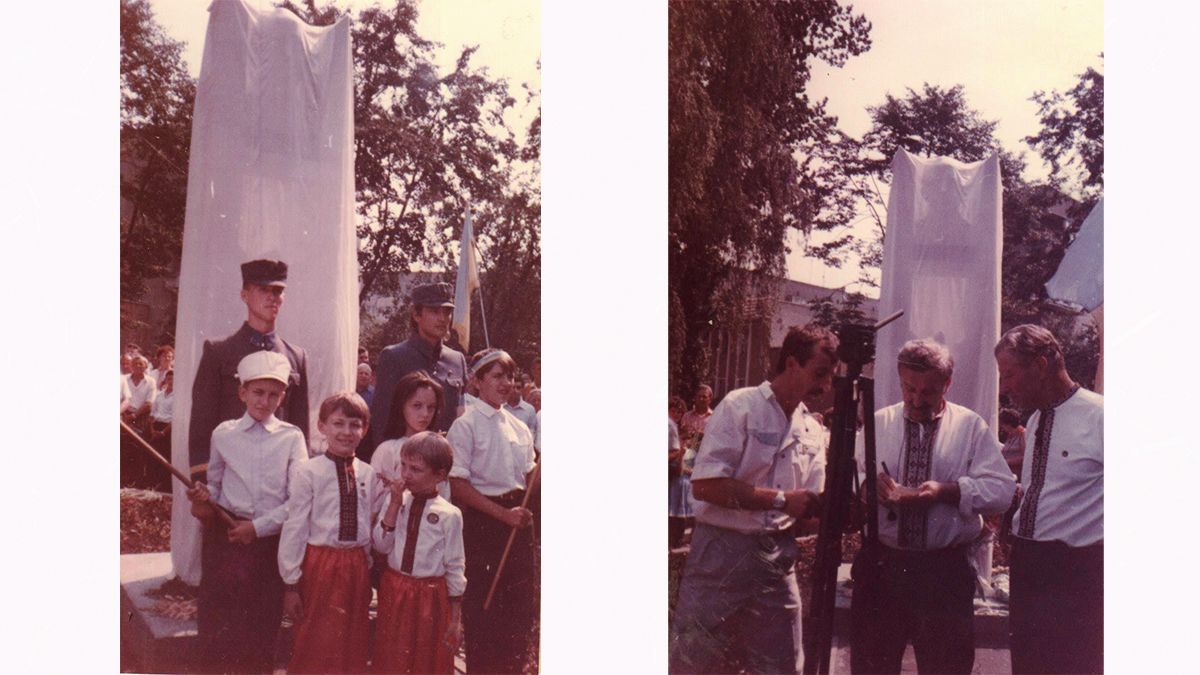 Історичні фото: як у 1991 році в Коломиї відкрили пам'ятник Бандері 2