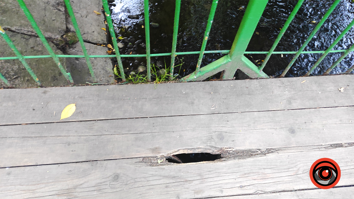 У міському парку Коломиї небезпечний пішохідний міст 3