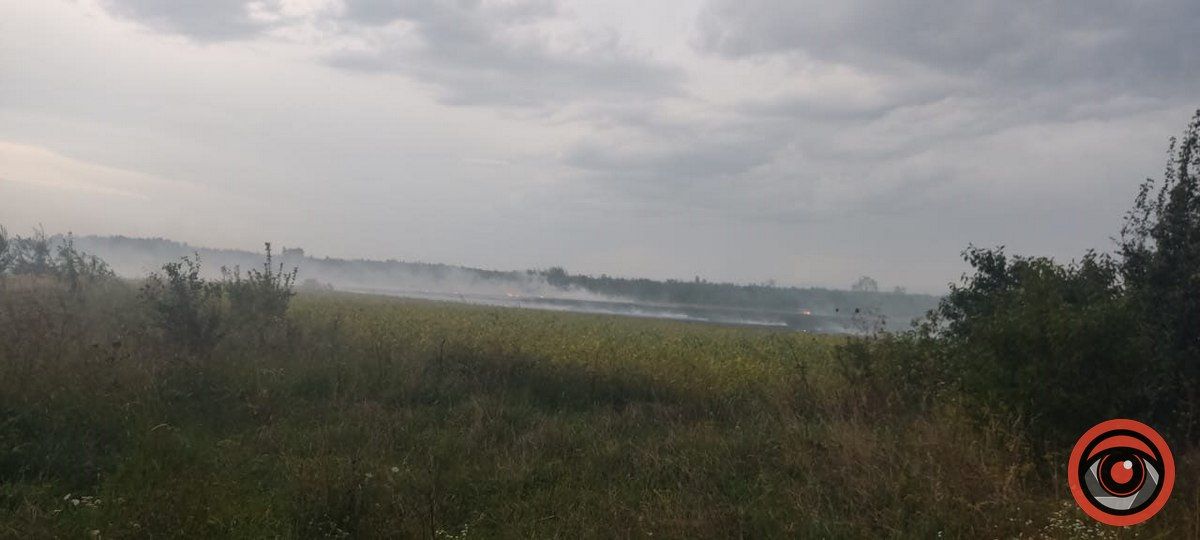 У Ценяві горить стерня, працюють пожежні 2