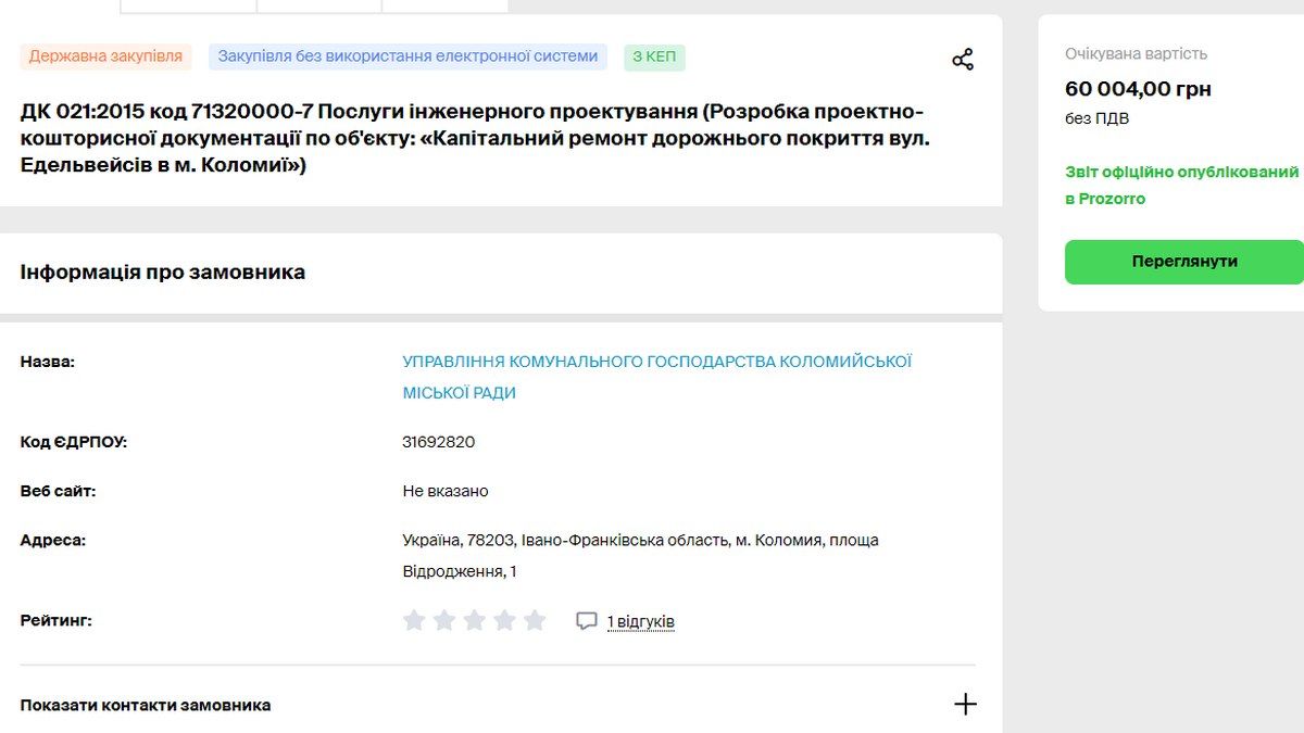 Можливо, час настав: у Коломиї готуються ремонтувати багатостраждальну вулицю 1