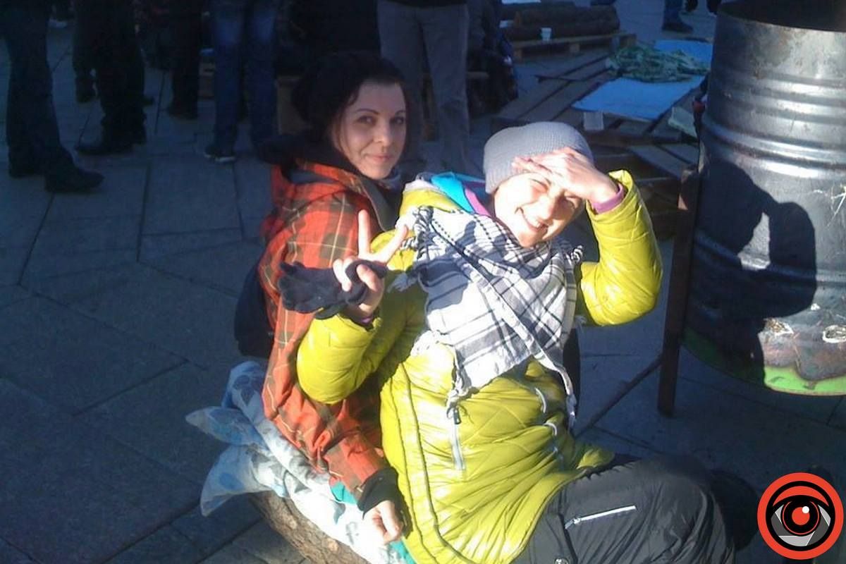 Коломиянки Наталка Сандецька та Христина Павлюк у перші дні Майдану 