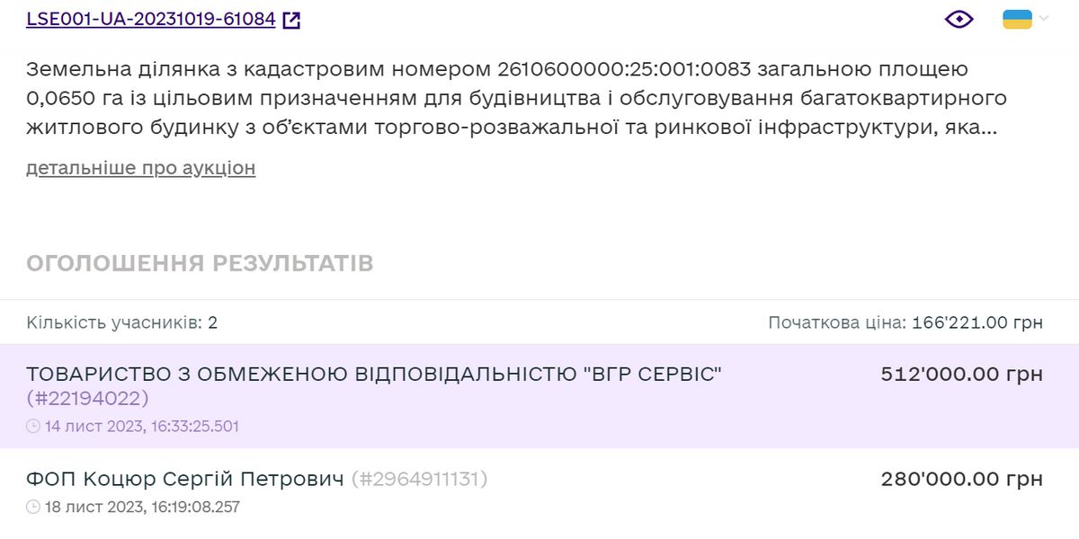 Чия земля: депутат міськради програв дружині колишнього поліцейського на аукціоні 2