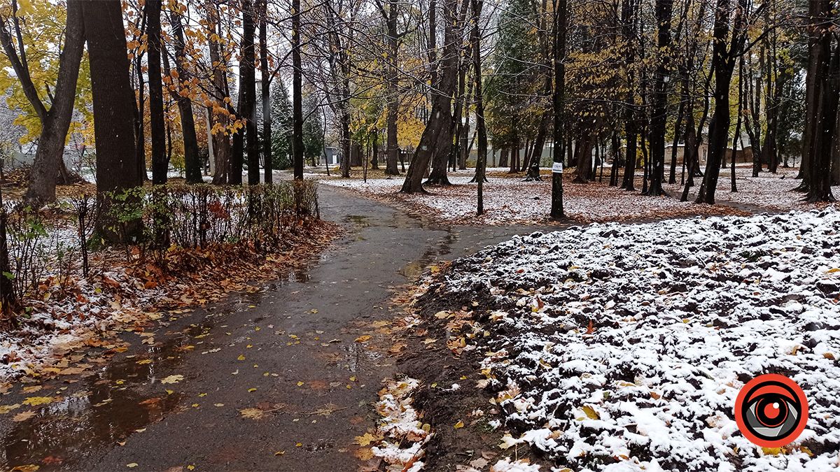 Міський парк Коломиї під першим снігом | Фоторепортаж 9