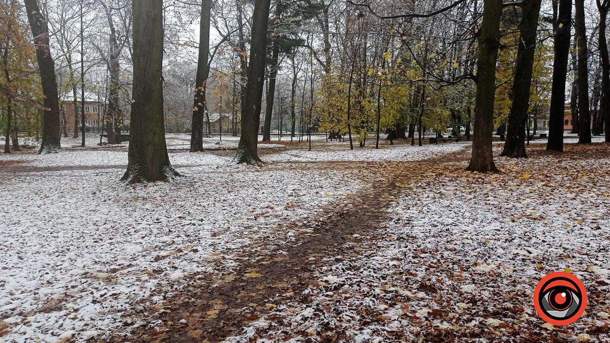Міський парк Коломиї під першим снігом | Фоторепортаж 2