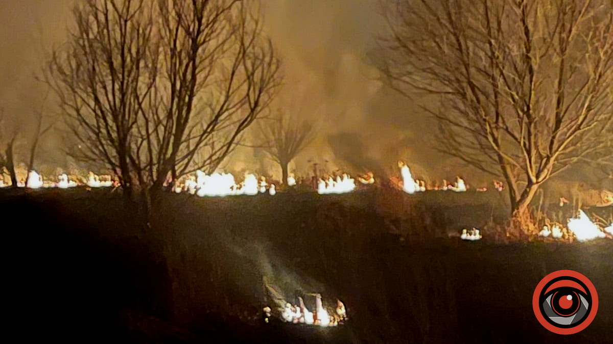 На Коломийщині масштабна пожежа сухостою