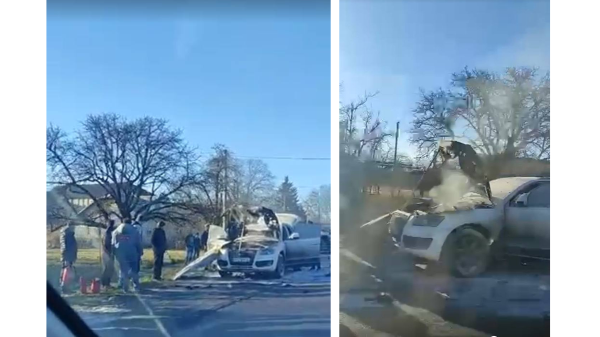 На дорозі у Сопові загорівся автомобіль 3