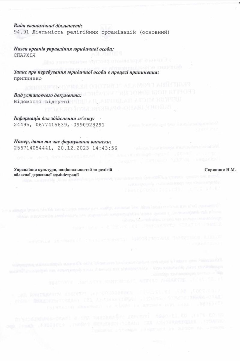 Церква УПЦ мп припинила своє існування на території Надвірнянської ТГ 2