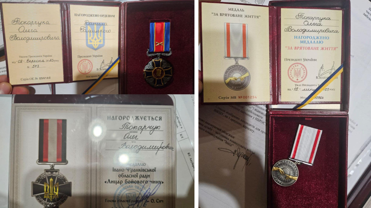 Військового лікаря з Коломиї Олега Токарчука нагородили медалями та орденом 1