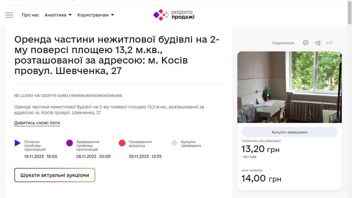 У Косові приміщення у ЦРЛ віддали в оренду за кілька гривень на місяць 1