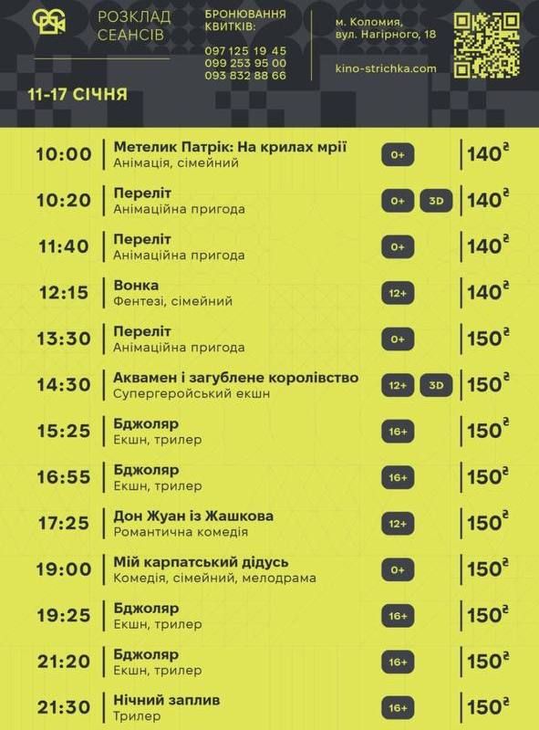 Куди піти у Коломиї 11 січня 1