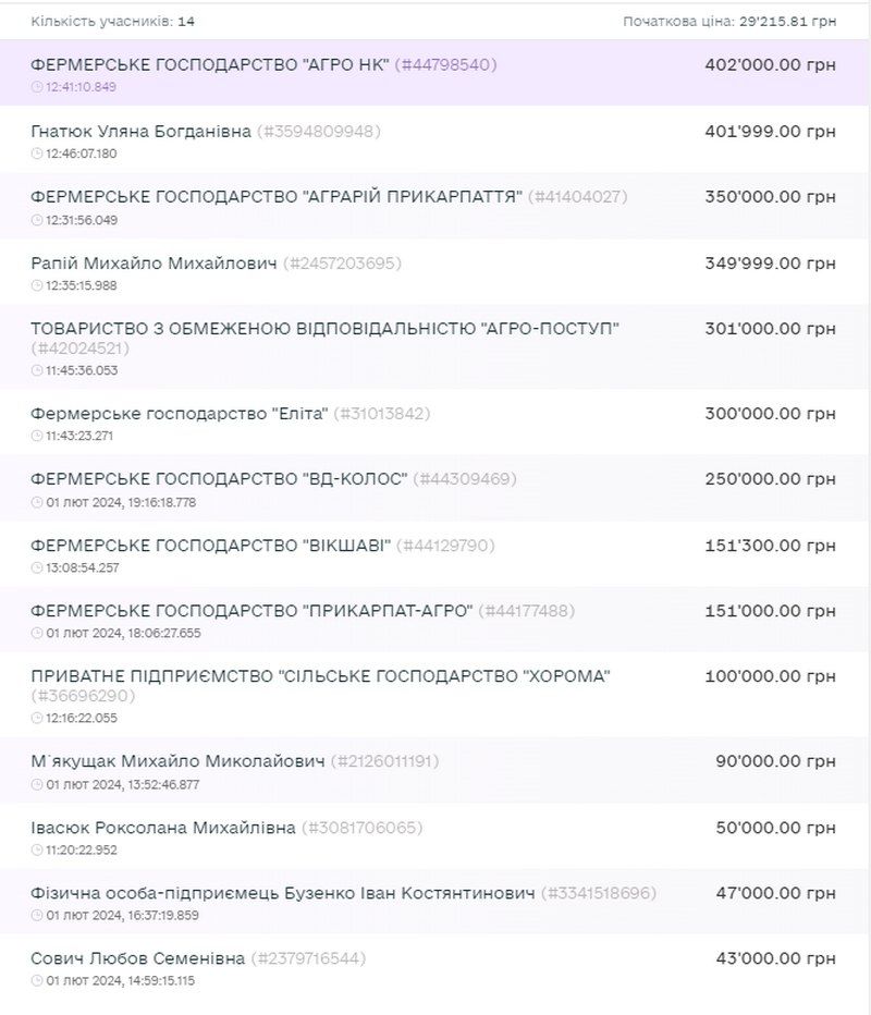 За скільки віддали і кому в оренду 20 га землі в Іванівцях Коломийської громади 1