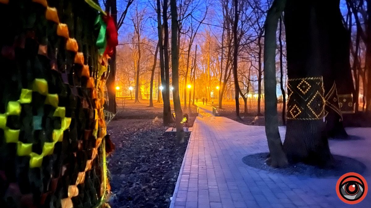 Нічний парк Коломиї у переддень весни | Фоторепортаж 16