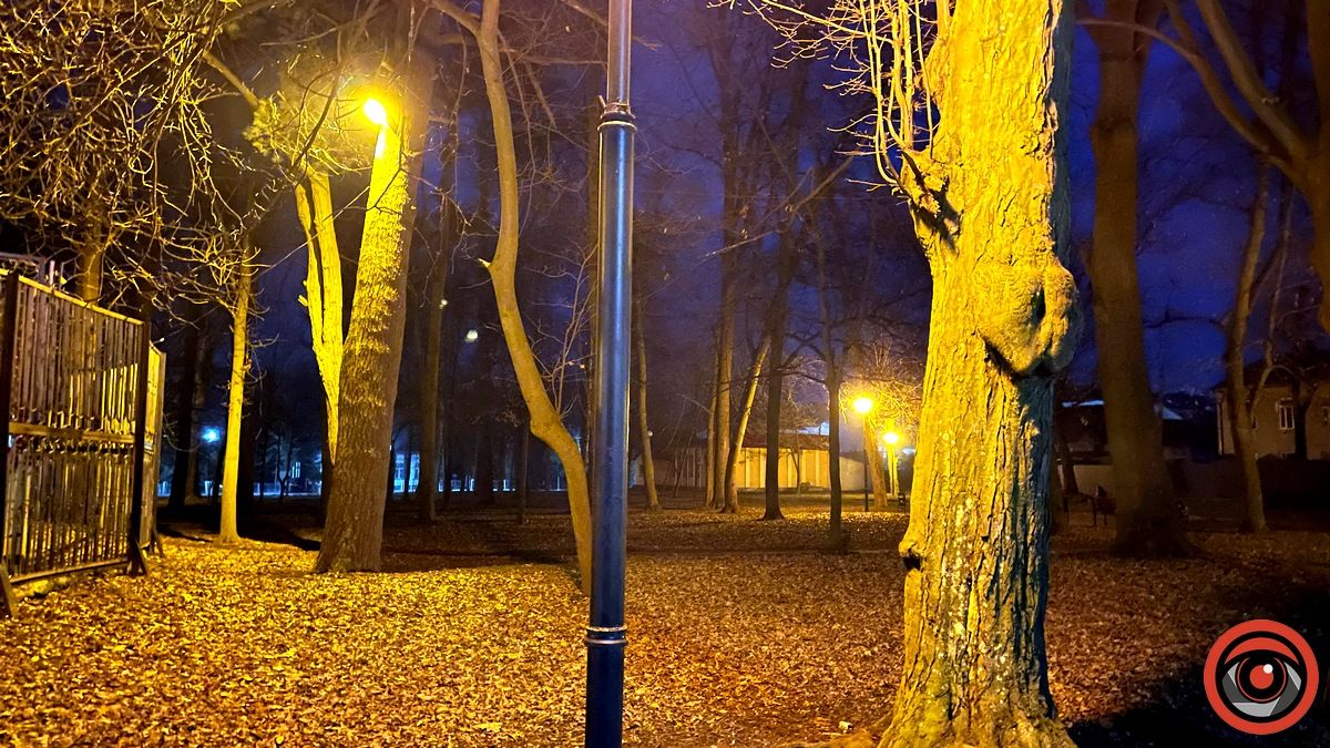 Нічний парк Коломиї у переддень весни | Фоторепортаж 14