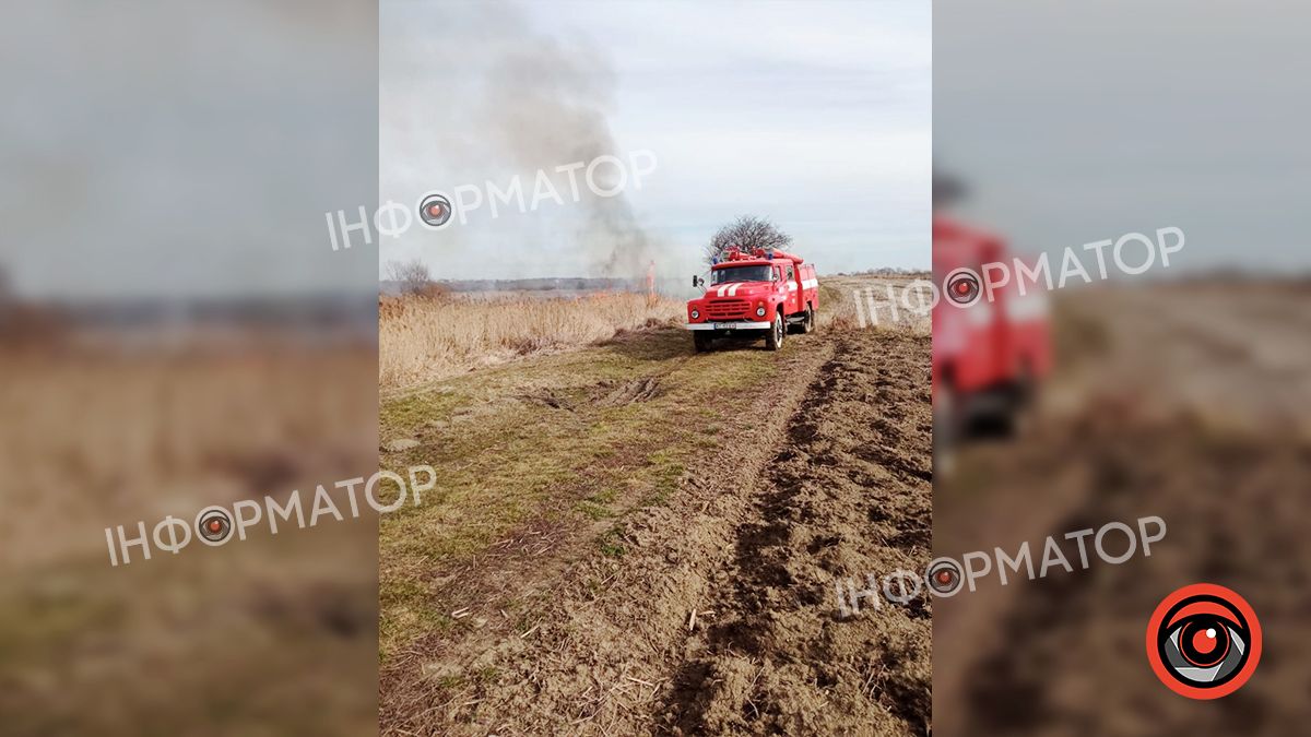 На Коломийщині знову загорілася суха трава 3