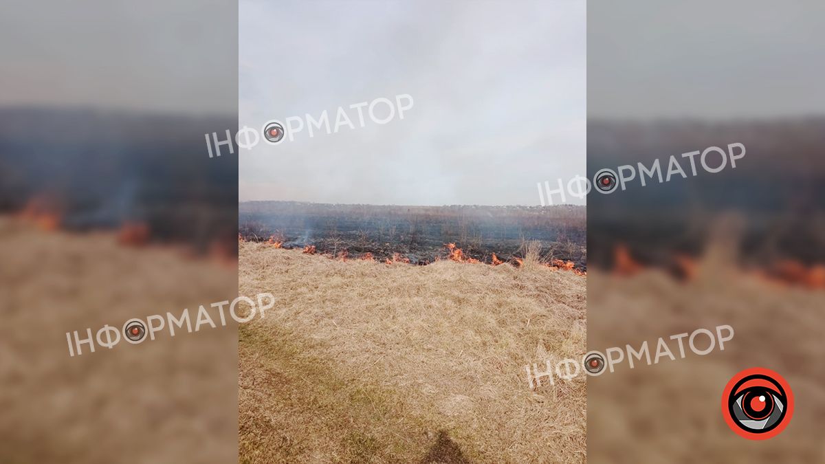 На Коломийщині знову загорілася суха трава 4