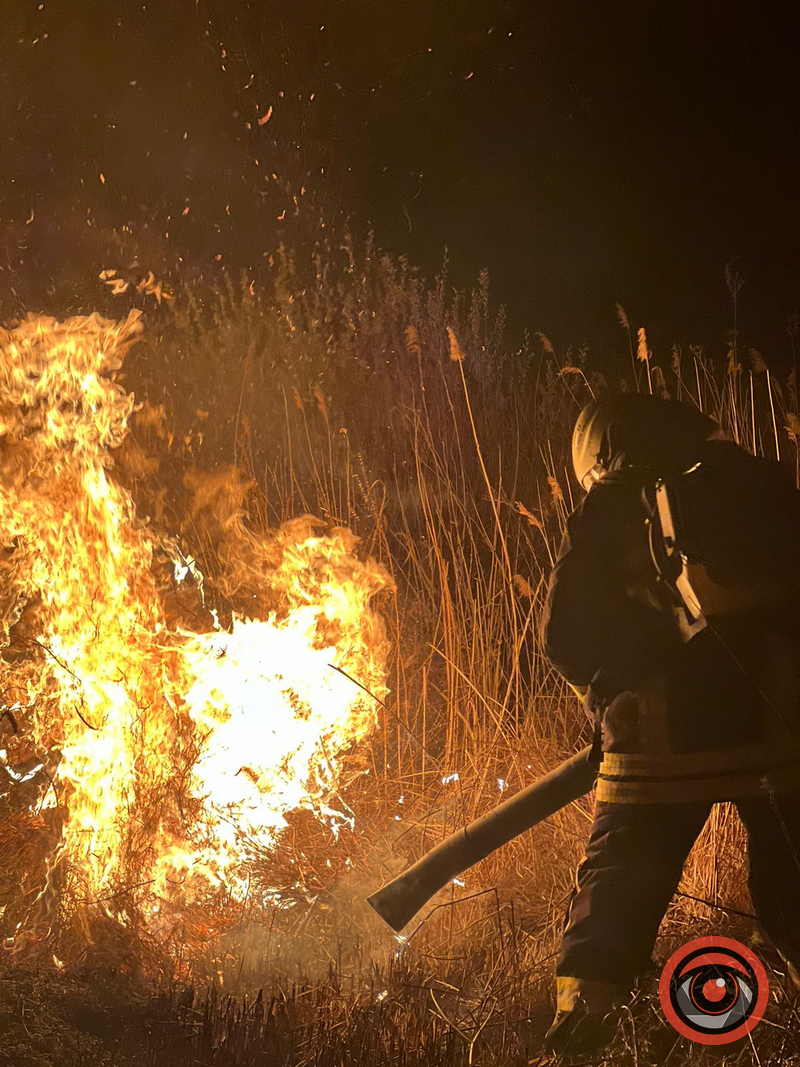 У Городенківській громаді звечора палали трави 3