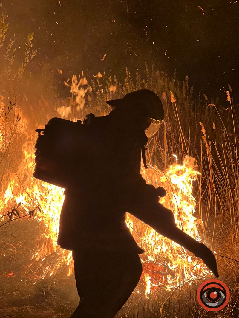 У Городенківській громаді звечора палали трави 2
