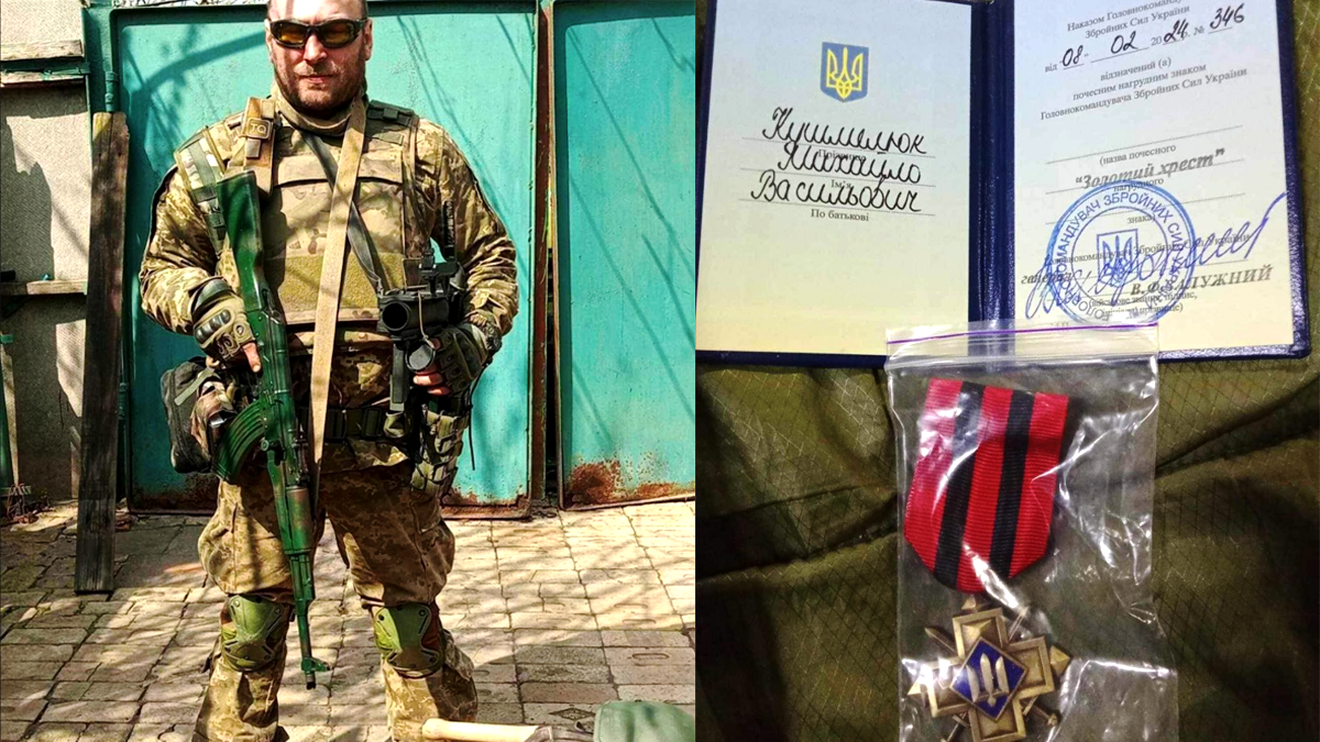 Військового з Печеніжинської громади Михайла Кушмелюка нагородили відзнакою від Залужного