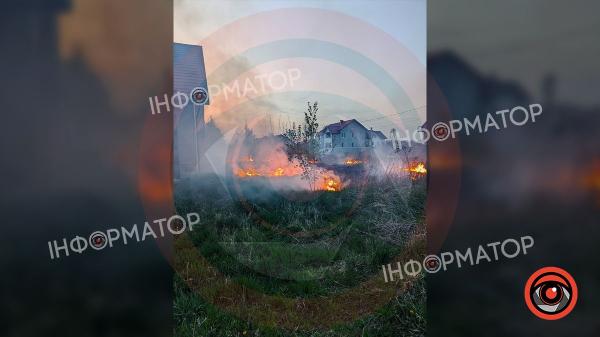 10 квітня у Коломиї рятувальники гасили кілька пожеж сухої трави 1