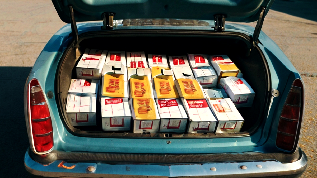 На блокпості у Снятині у пенсіонера знайшли 90 блоків безакцизних цигарок