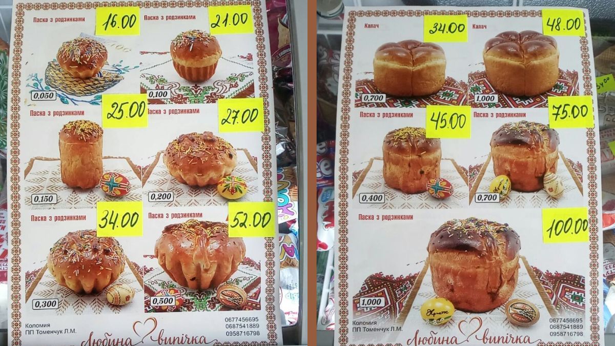 Скільки коштують паски на ринку і в пекарнях Коломиї 1