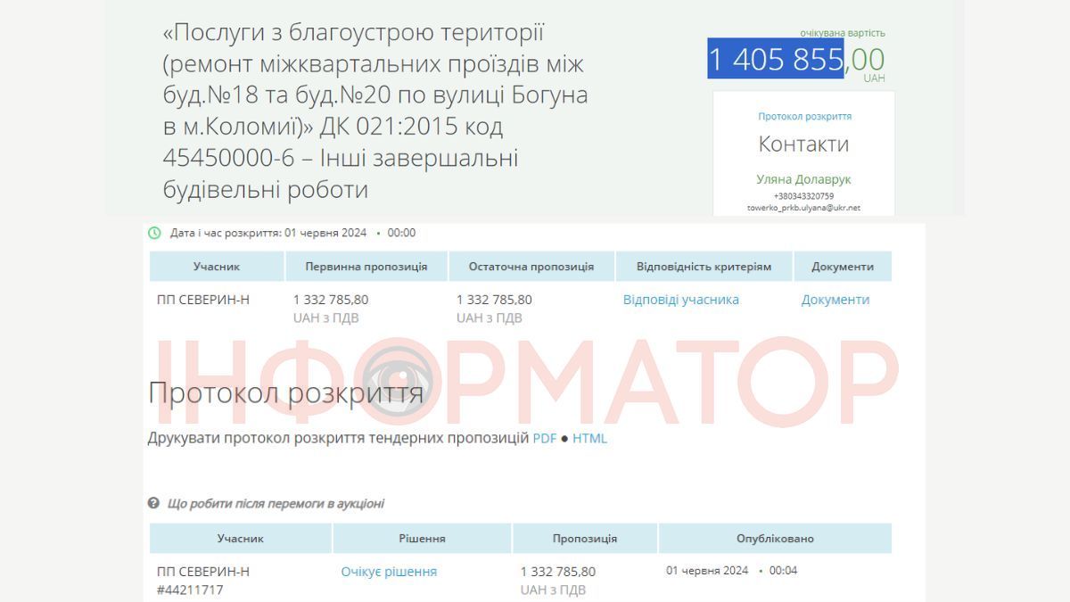 Ремонти проїзду між будинками №18 та №20 у мікрорайоні Богуна (м. Коломия)