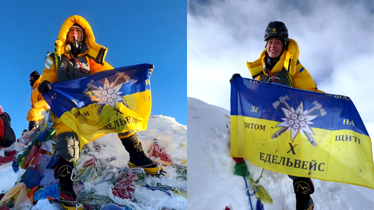 Українка Тоня Самойлова зійшла на Еверест та Лхоцзе з прапором "Едельвейсів"