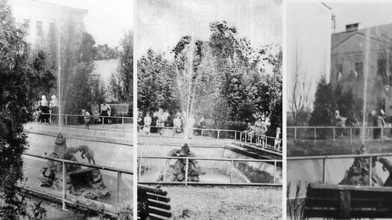 Фонтан біля школи №9 у народі так і називали - цапки.