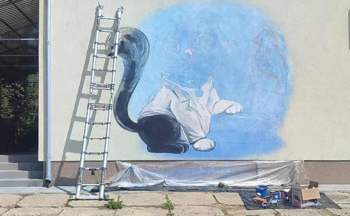 Хочеться погладити: новий мурал тепер прикрашає Коломию 3