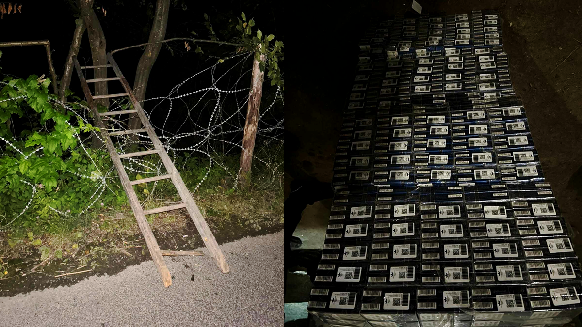 Контрабандисти намагалися за допомогою драбини доправити у Румунію майже 3 тисячі пачок сигарет