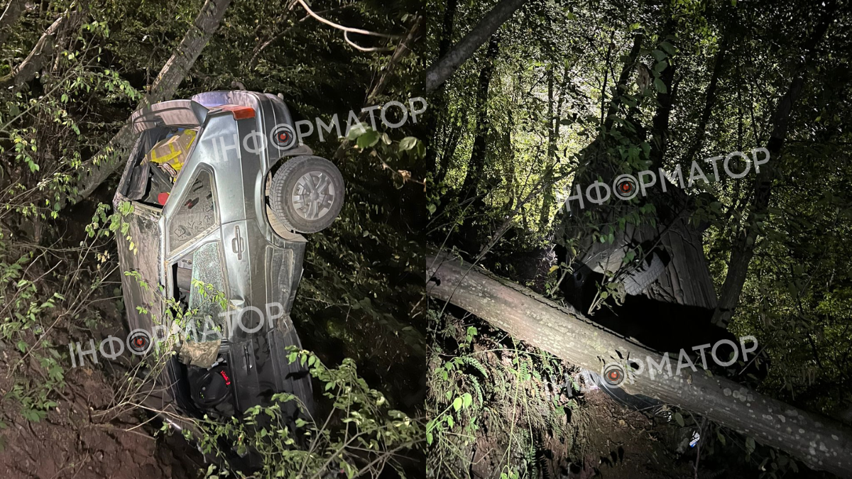 На Городенківщині водій легковика з'їхав в обрив