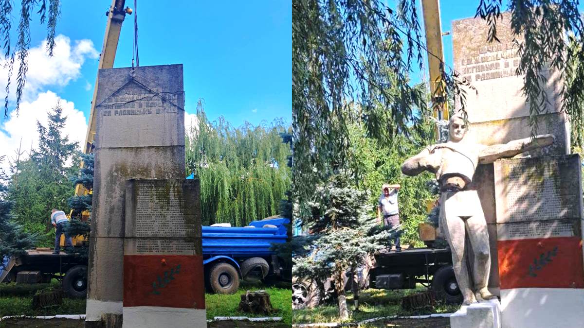 У Городенківській громаді розпочали демонтаж радянських пам'ятників 2