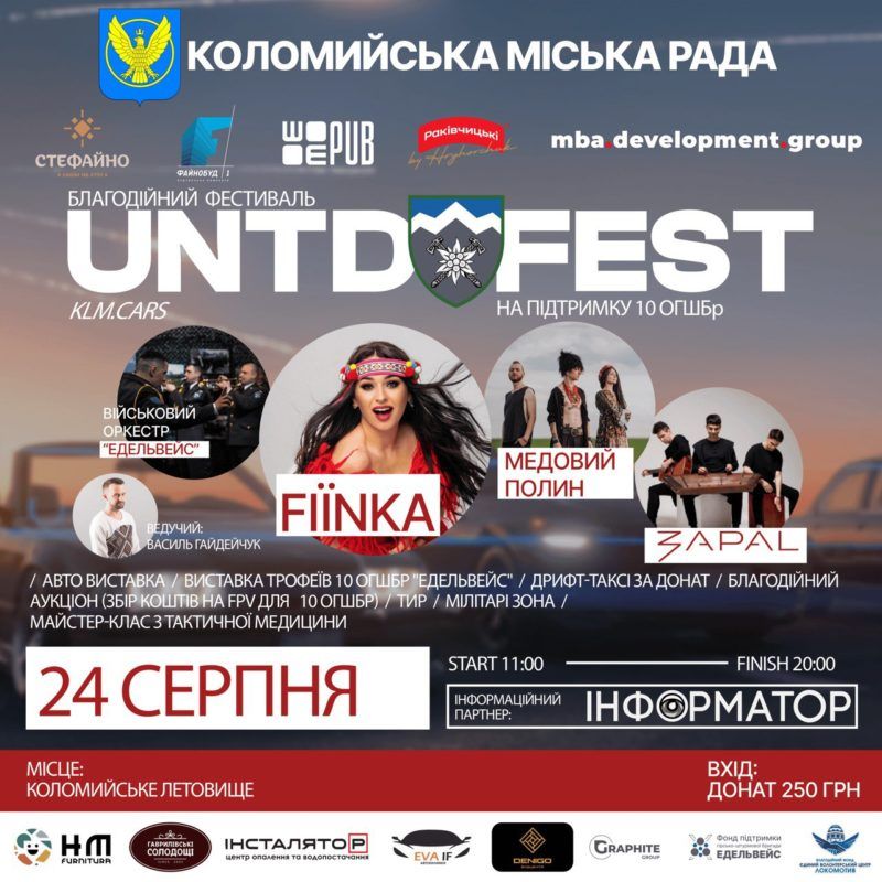 Тижнева афіша подій у Коломиї 19-25 серпня. Оновлюється 1