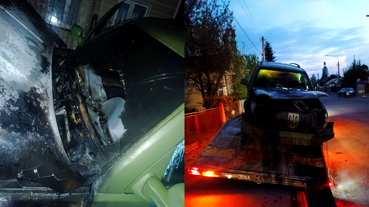У Надвірній невідомі підпалили автівку, яку мали передати військовослужбовцям на Покровський напрямок 1
