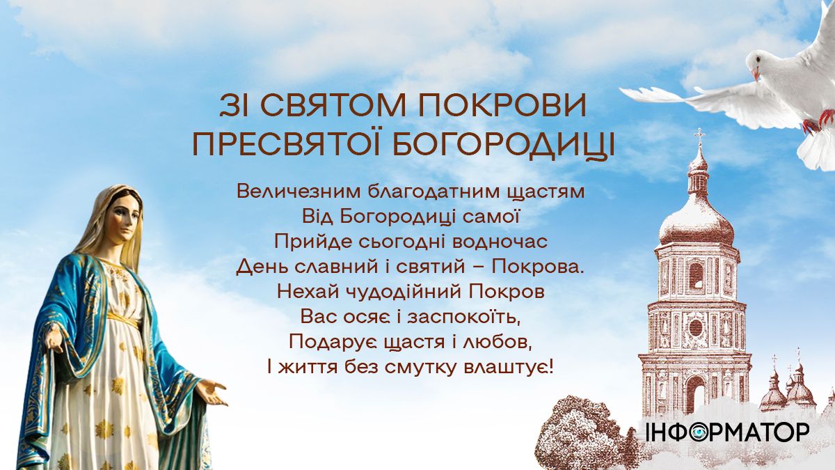 Привітальні листівки до Дня захисників та захисниць України й Покрови Пресвятої Богородиці 2