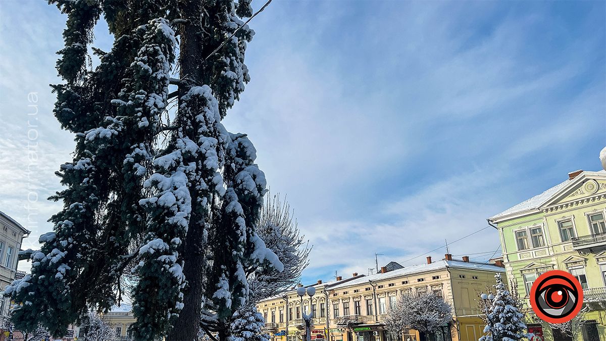 Засніжена Коломия: фоторепортаж білосніжного міста у листопаді 2024 12