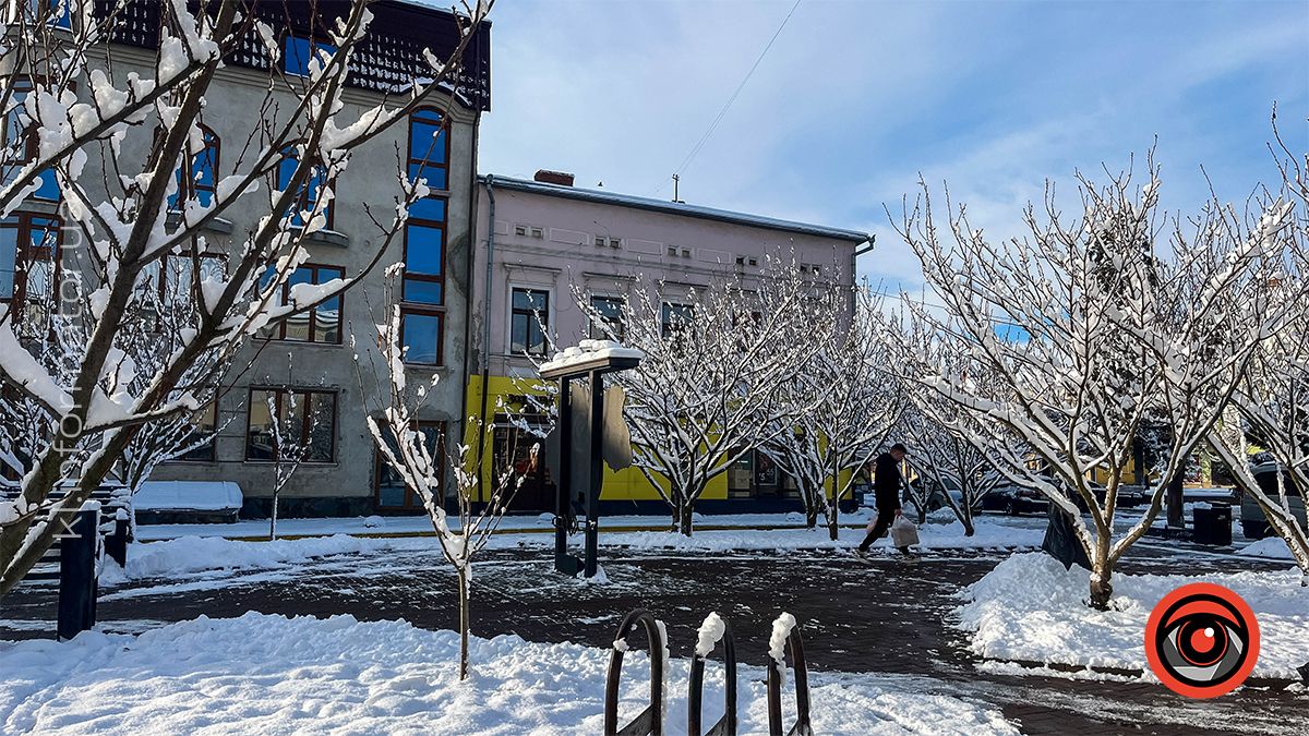 Засніжена Коломия: фоторепортаж білосніжного міста у листопаді 2024 13