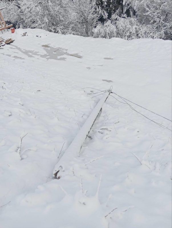 На Коломийщині та Косівщині ввели аварійні відключення світла через нічний снігопад 1